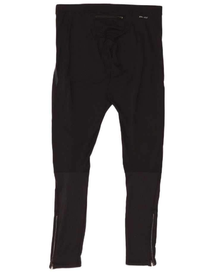 Nike Womens Dri Fit Leggings UK 16 Large Black Polyester
