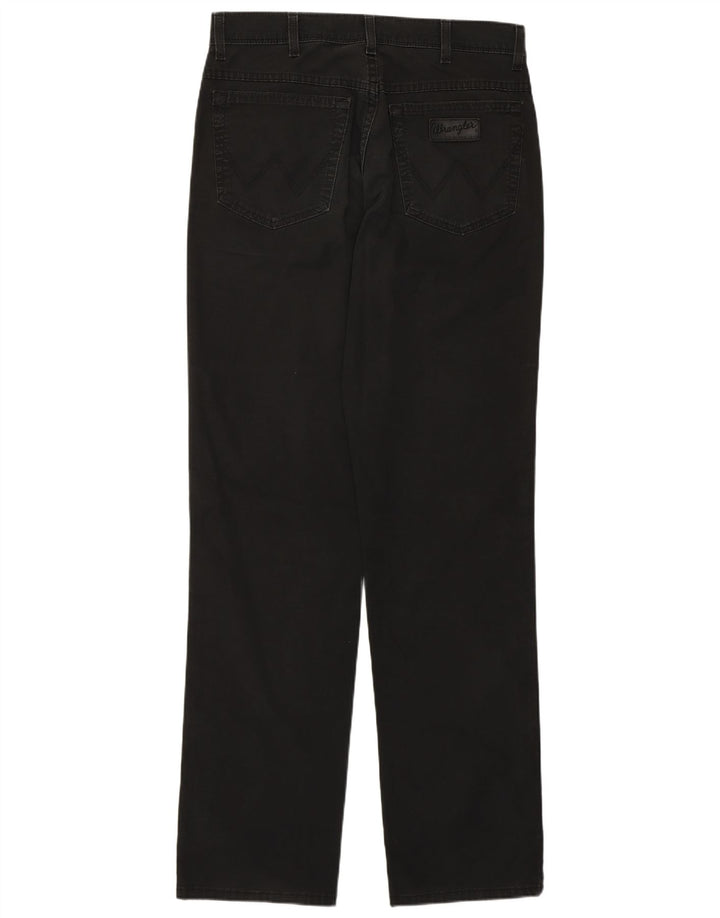 Wrangler Mens Texas Stretch Straight Jeans W33 L34 Black Cotton
