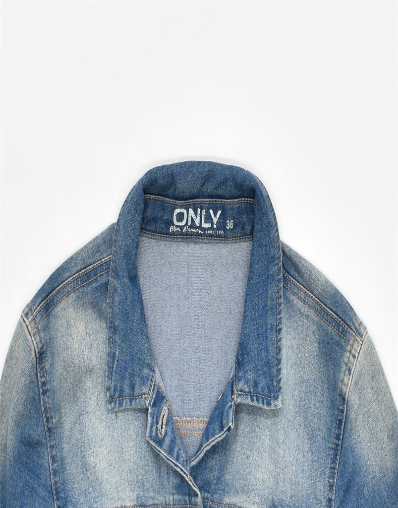 ONLY Womens Denim Jacket EU 36 Small Blue Cotton | Vintage | Thrift | Second-Hand | Used Clothing | Messina Hembry 