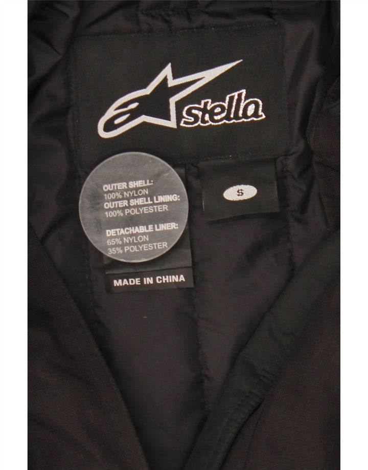 Stella Womens Racer Jacket UK 10 Small Black Nylon