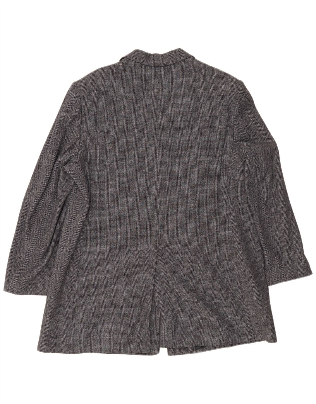 ELENA MIRO Womens 3 Button Blazer Jacket UK 22 2XL Navy Blue Houndstooth