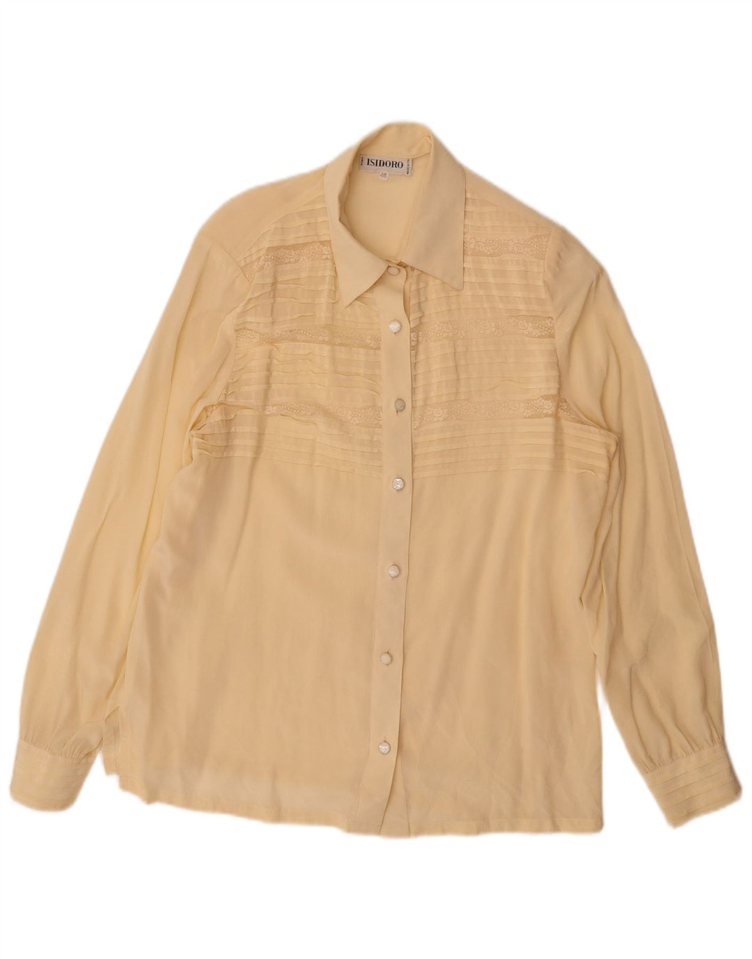 Vintage Womens Shirt Blouse IT 46 Large Beige