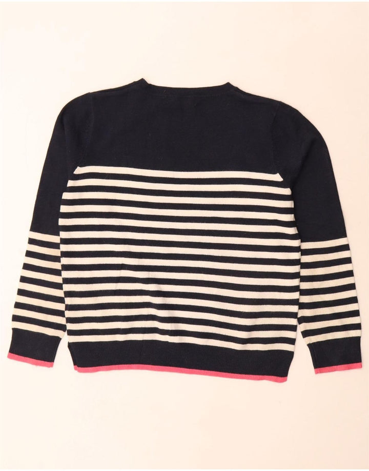 Marks & Spencer Womens Boat Neck Jumper Sweater UK 12 Medium Navy Blue