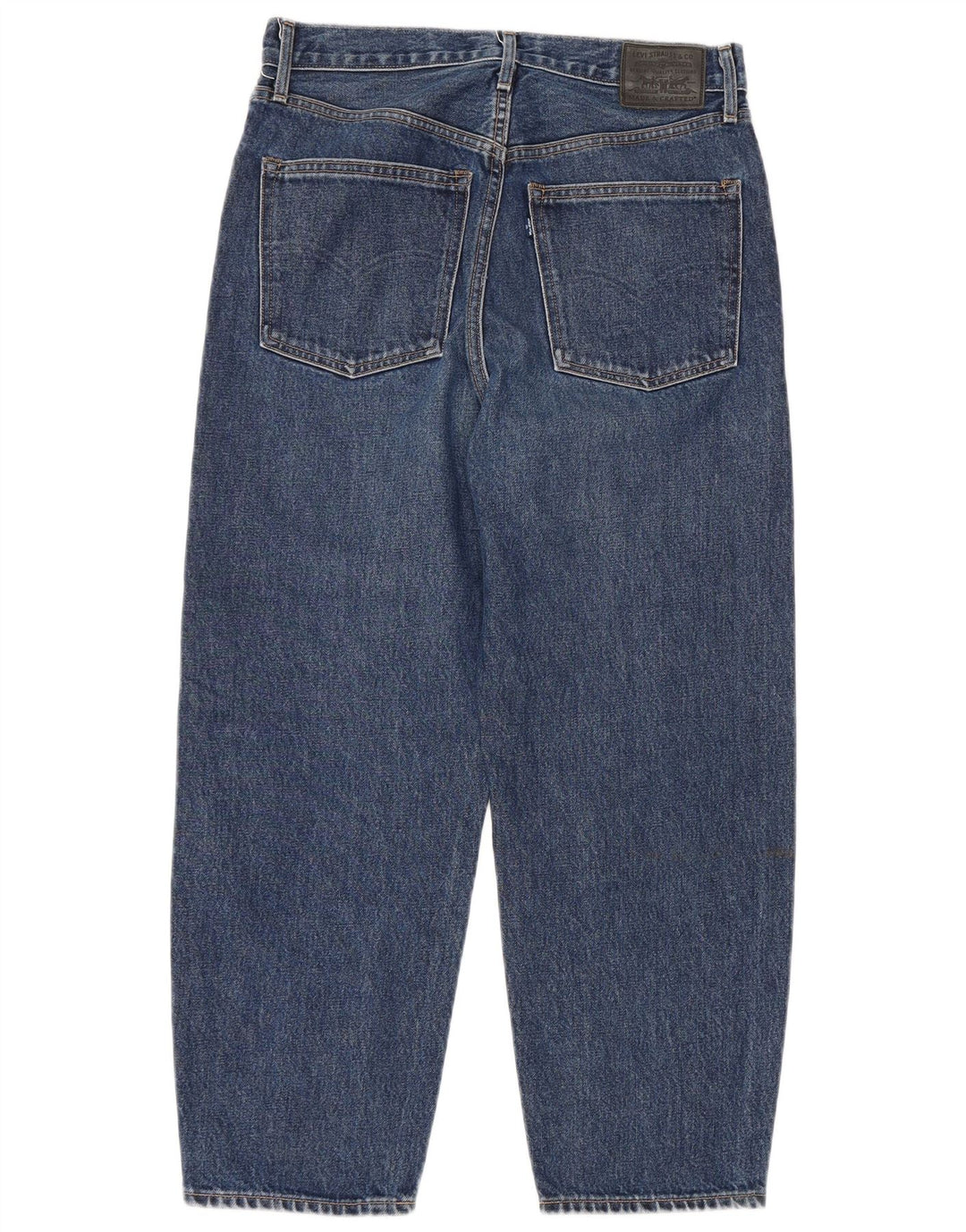 Levi's Womens Barrel High Waist Cropped Jeans W26 L25 Blue Cotton