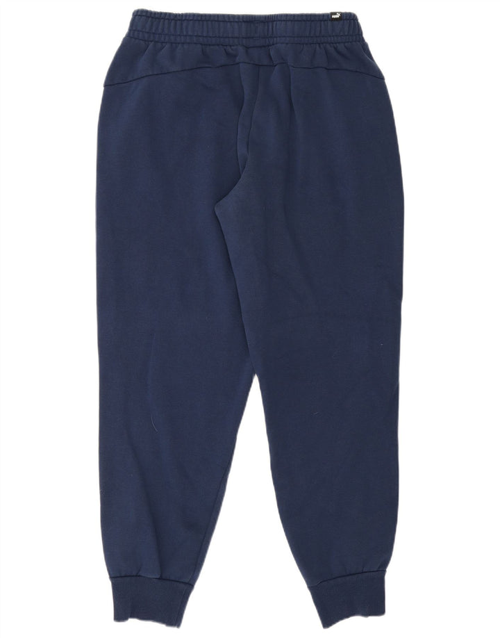 Puma Mens Tracksuit Trousers Joggers Large  Navy Blue Cotton