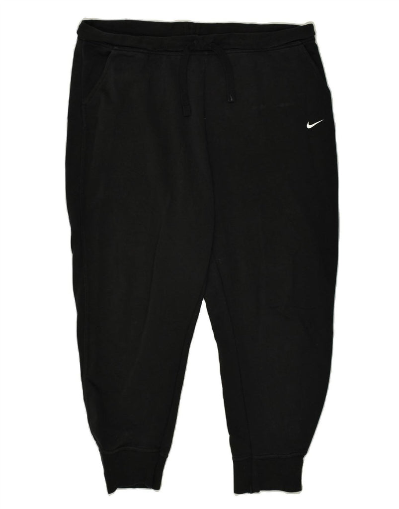 NIKE Womens Dri Fit Tracksuit Trousers Joggers UK 18 XL Black Cotton | Vintage Nike | Thrift | Second-Hand Nike | Used Clothing | Messina Hembry 