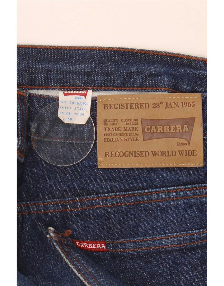 Carrera Mens Straight Jeans W34 L31 Navy Blue Cotton