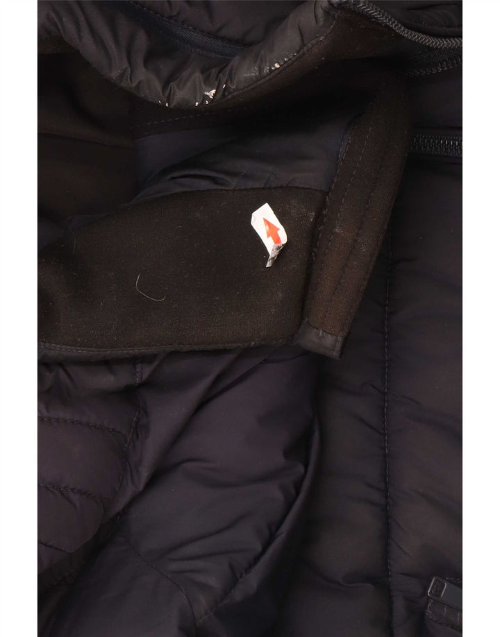Zara Mens Padded Jacket UK 40 Large Navy Blue Polyester