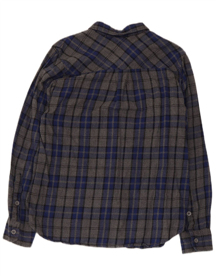Mountain Warehouse Mens Flannel Shirt Medium Grey Check Cotton