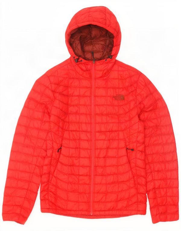 The North Face Mens Hooded Padded Jacket UK 36 Small Red Nylon