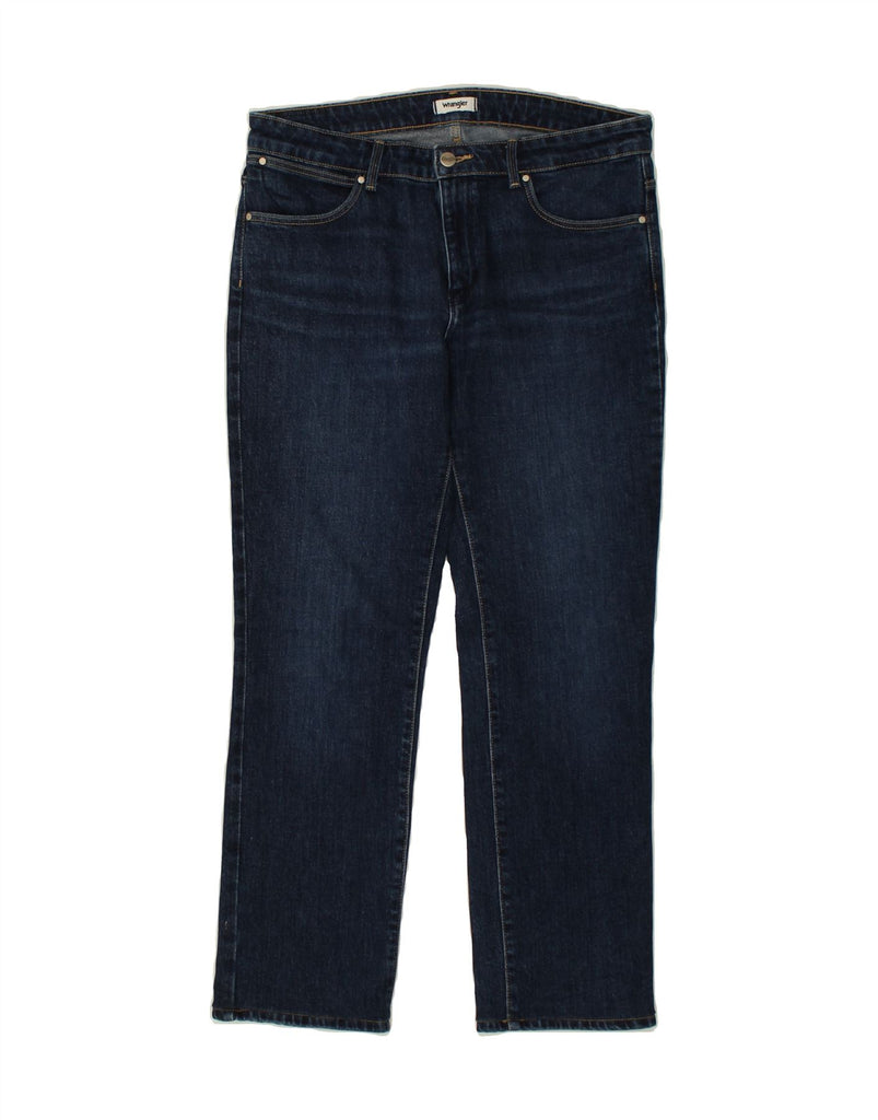 WRANGLER Womens Straight Jeans W31 L30 Navy Blue Cotton Vintage Wrangler and Second-Hand Wrangler from Messina Hembry 