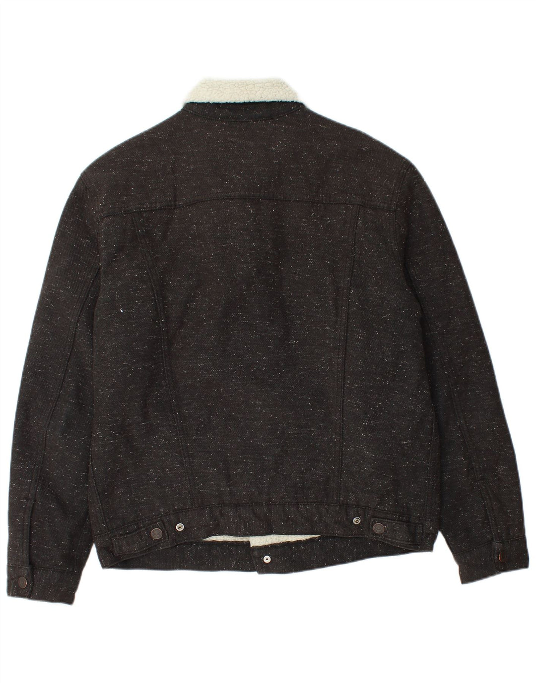 Levi's Mens Sherpa Jacket UK 40 Large Grey Flecked Cotton