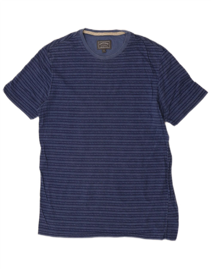 Fat Face Mens T-Shirt Top Small Navy Blue Striped Cotton
