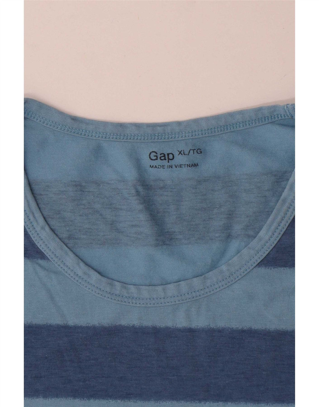 Gap Mens T-Shirt Top XL Blue Striped Cotton