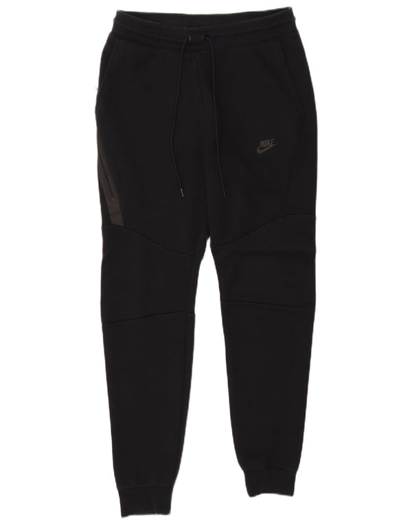 Nike Mens Tracksuit Trousers Joggers Small  Black Colourblock Cotton