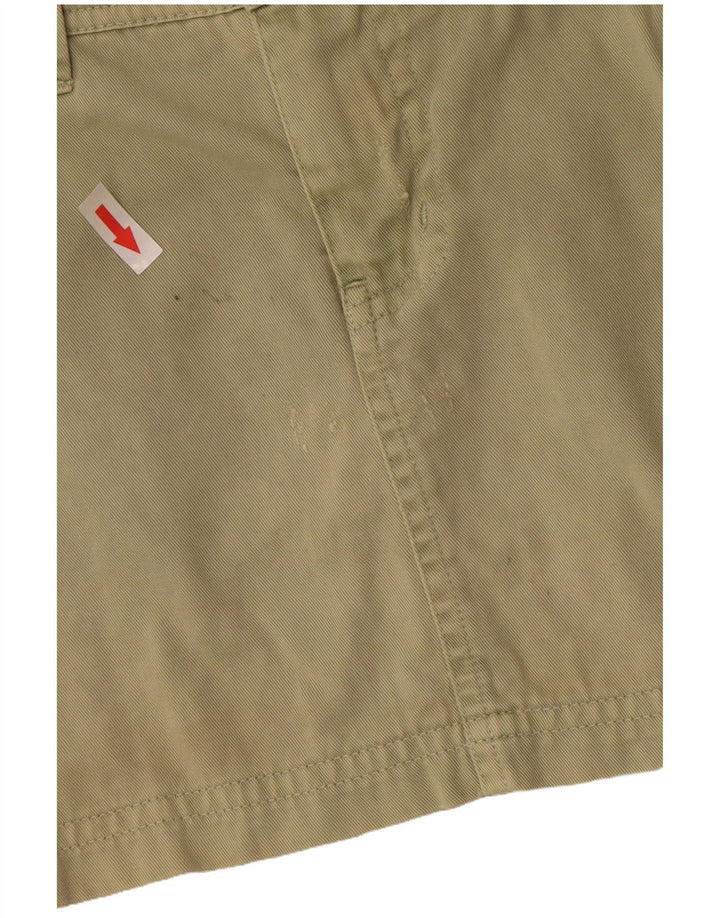 Roxy Womens Distressed Mini Cargo Skirt UK 8 Small W29  Khaki Cotton