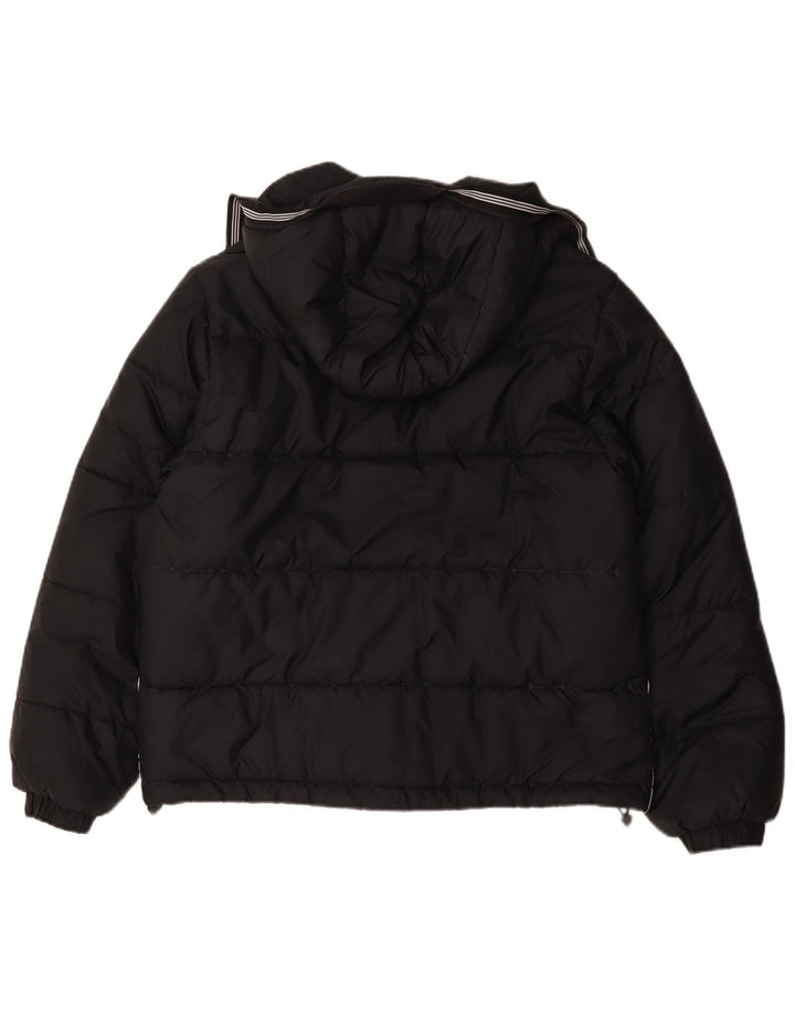 Adidas Mens Hooded Padded Jacket Medium Black Polyester