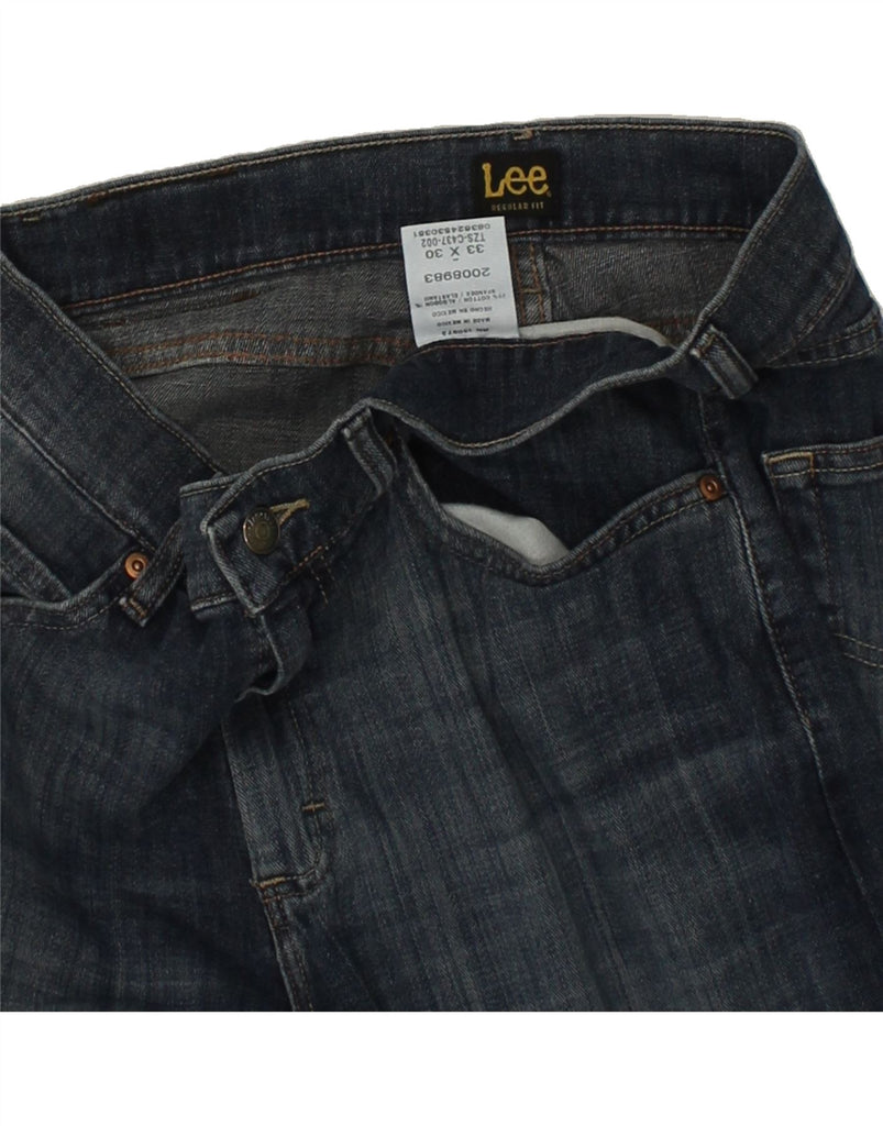 LEE Mens Regular Fit Straight Jeans W33 L30  Navy Blue Cotton Vintage Lee and Second-Hand Lee from Messina Hembry 