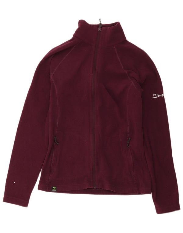 Berghaus Womens Fleece Jacket UK 10 Small Burgundy
