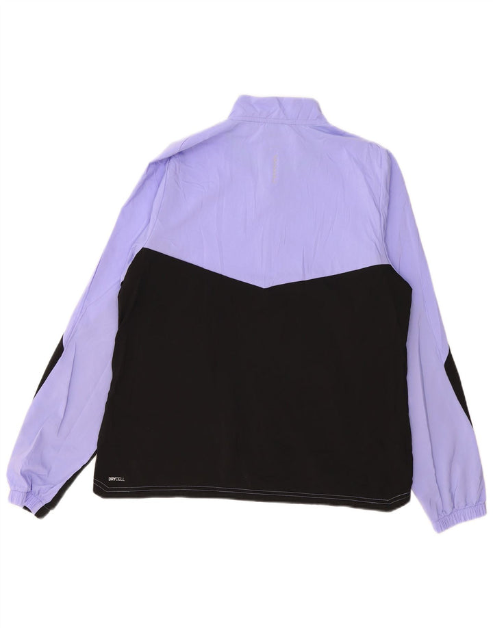 PUMA Womens Tracksuit Top Jacket UK 14 Medium Purple Colourblock Polyester
