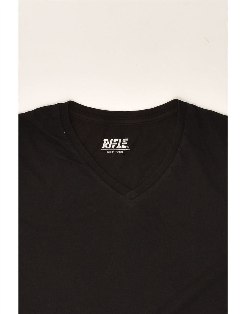 RIFLE Mens T-Shirt Top Small Black | Vintage Rifle | Thrift | Second-Hand Rifle | Used Clothing | Messina Hembry 