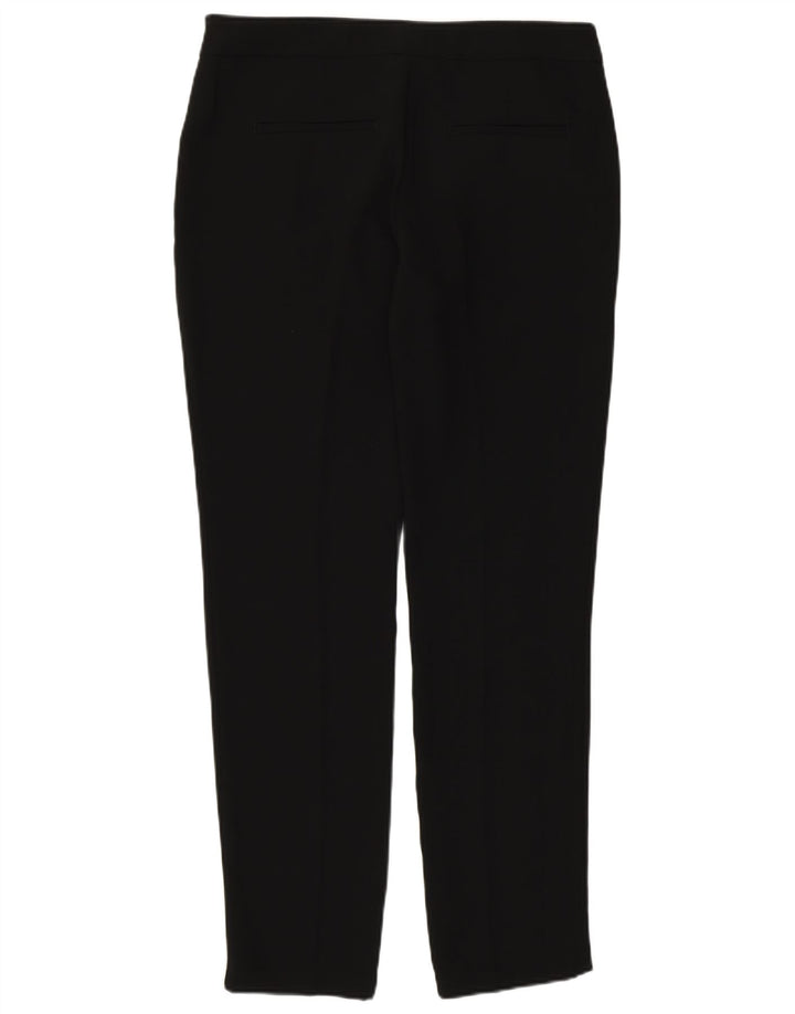 Benetton Womens Slim Chino Trousers UK 10 Small W29 L29 Black Polyester