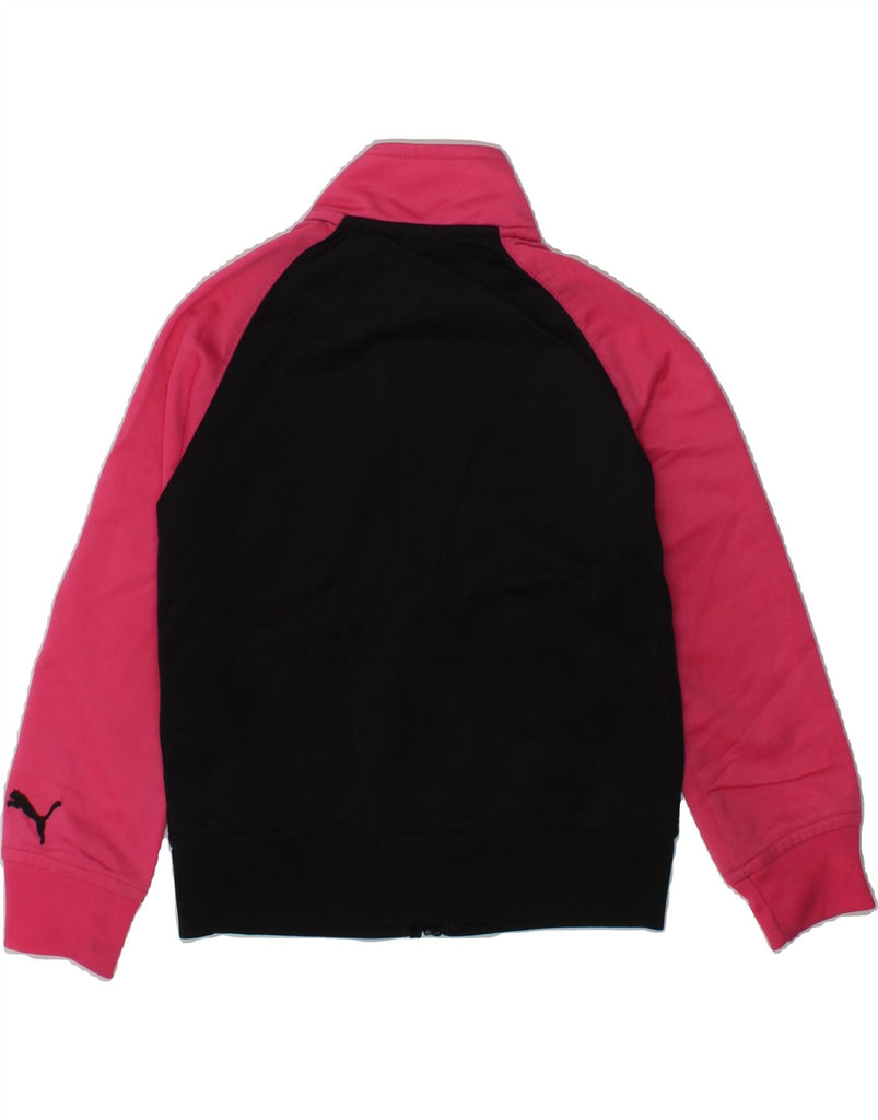 PUMA Girls Graphic Tracksuit Top Jacket 2-3 Years Pink Colourblock | Vintage Puma | Thrift | Second-Hand Puma | Used Clothing | Messina Hembry 