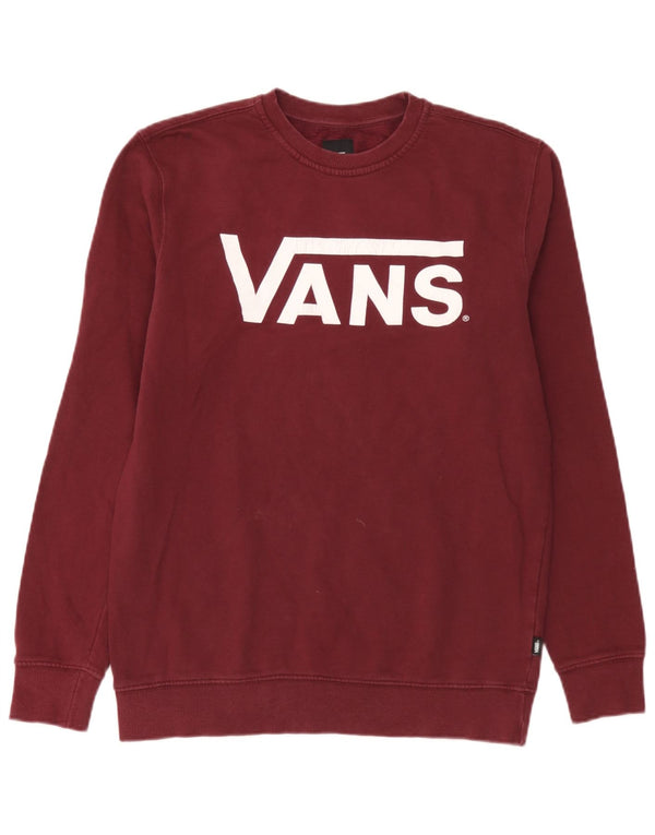 Vans Mens Graphic Sweatshirt Jumper Medium Burgundy