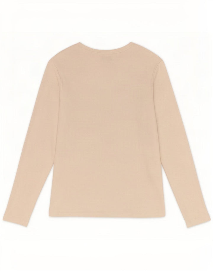 Marks & Spencer Womens Top Long Sleeve UK 16 Large White Cotton
