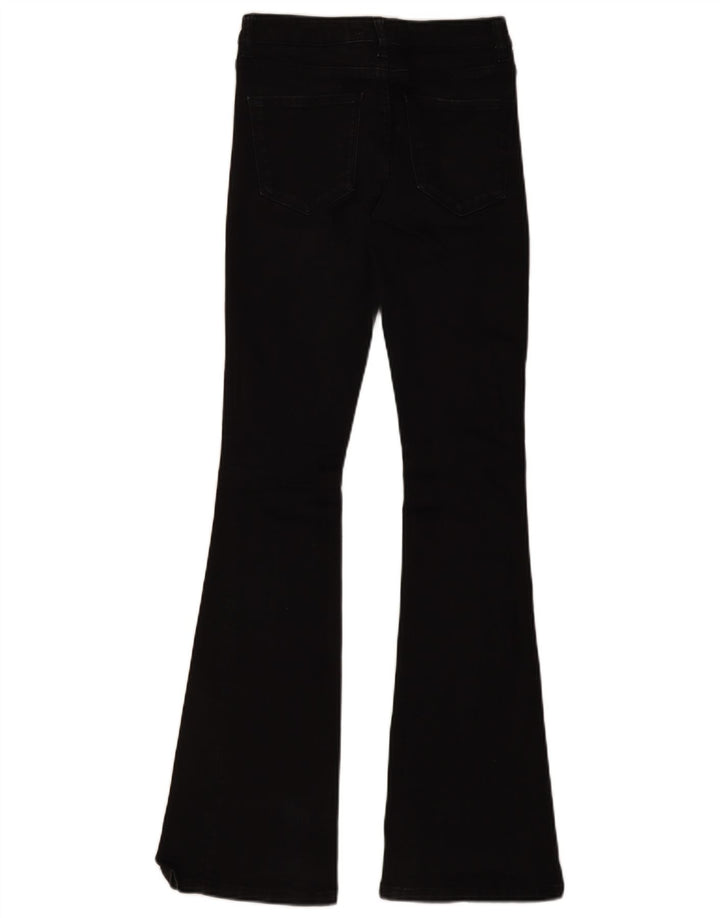 Zara Womens Slim Flared Jeans EU 36 XS W26 L33 Black