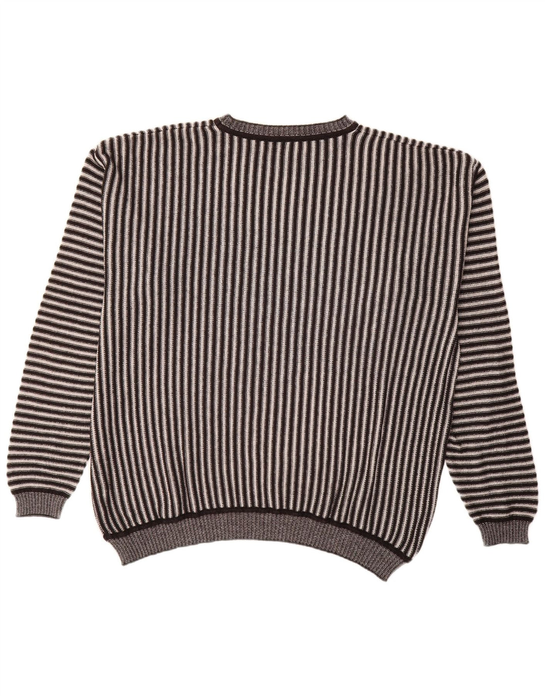 Alba Moda Mens Boat Neck Jumper Sweater XL Brown Striped