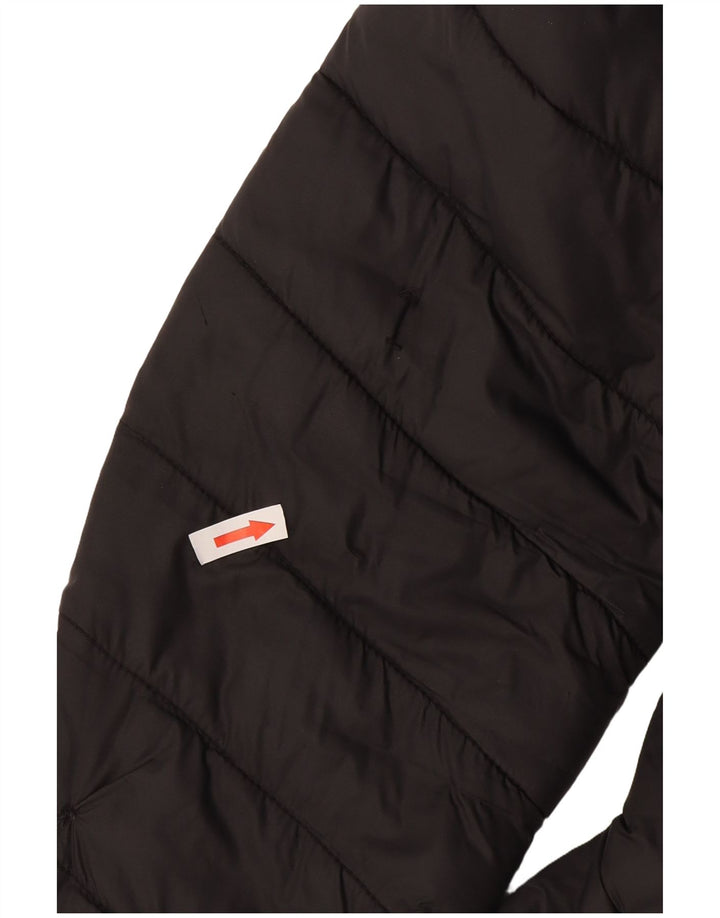 Fat Face Womens Hooded Padded Jacket UK 16 Large Black Nylon