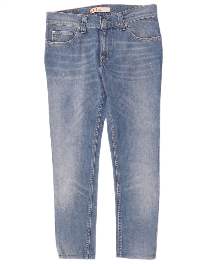 Levi's Womens 511 Slim Jeans W32 L26 Blue Cotton