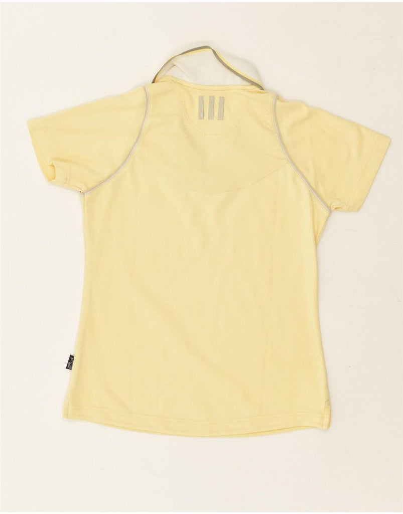 ADIDAS Womens Polo Shirt UK 12 Medium  Yellow Cotton | Vintage Adidas | Thrift | Second-Hand Adidas | Used Clothing | Messina Hembry 