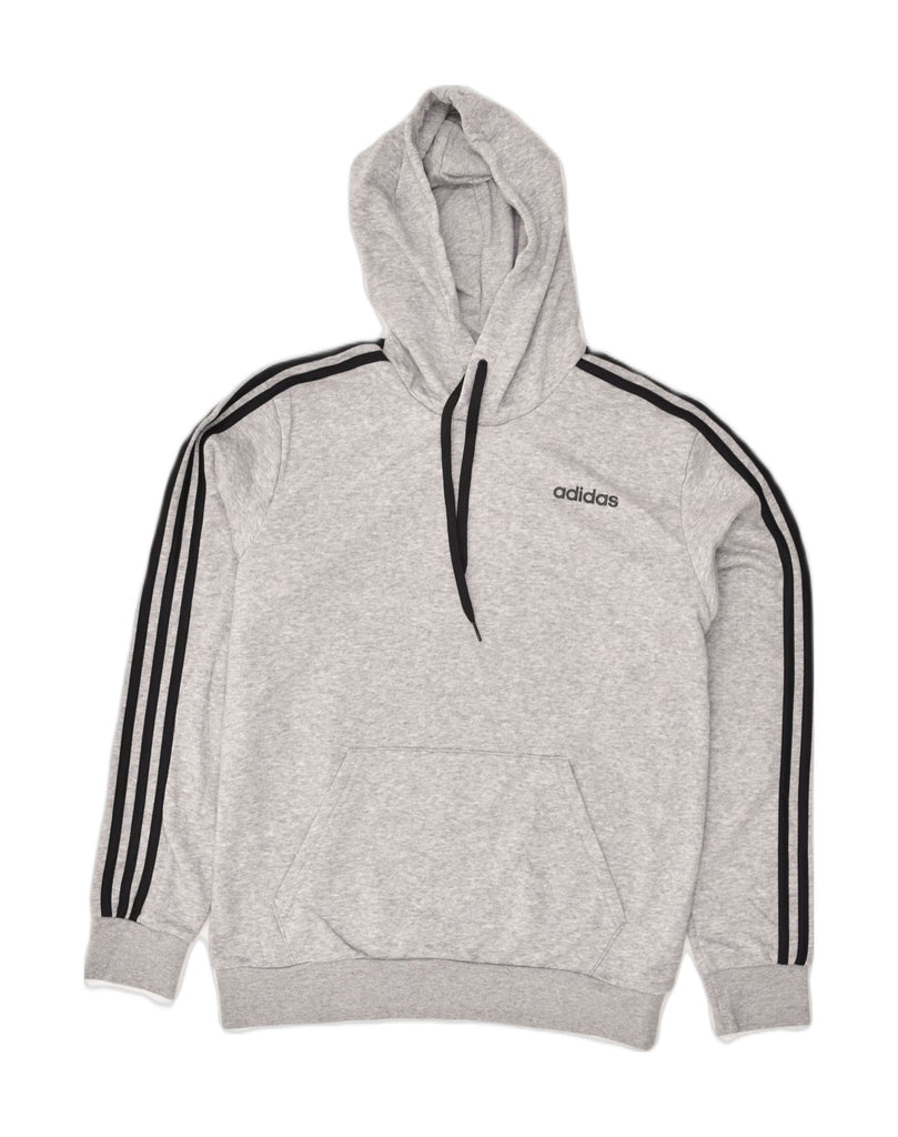 ADIDAS Mens Hoodie Jumper Medium Grey Cotton | Vintage Adidas | Thrift | Second-Hand Adidas | Used Clothing | Messina Hembry 