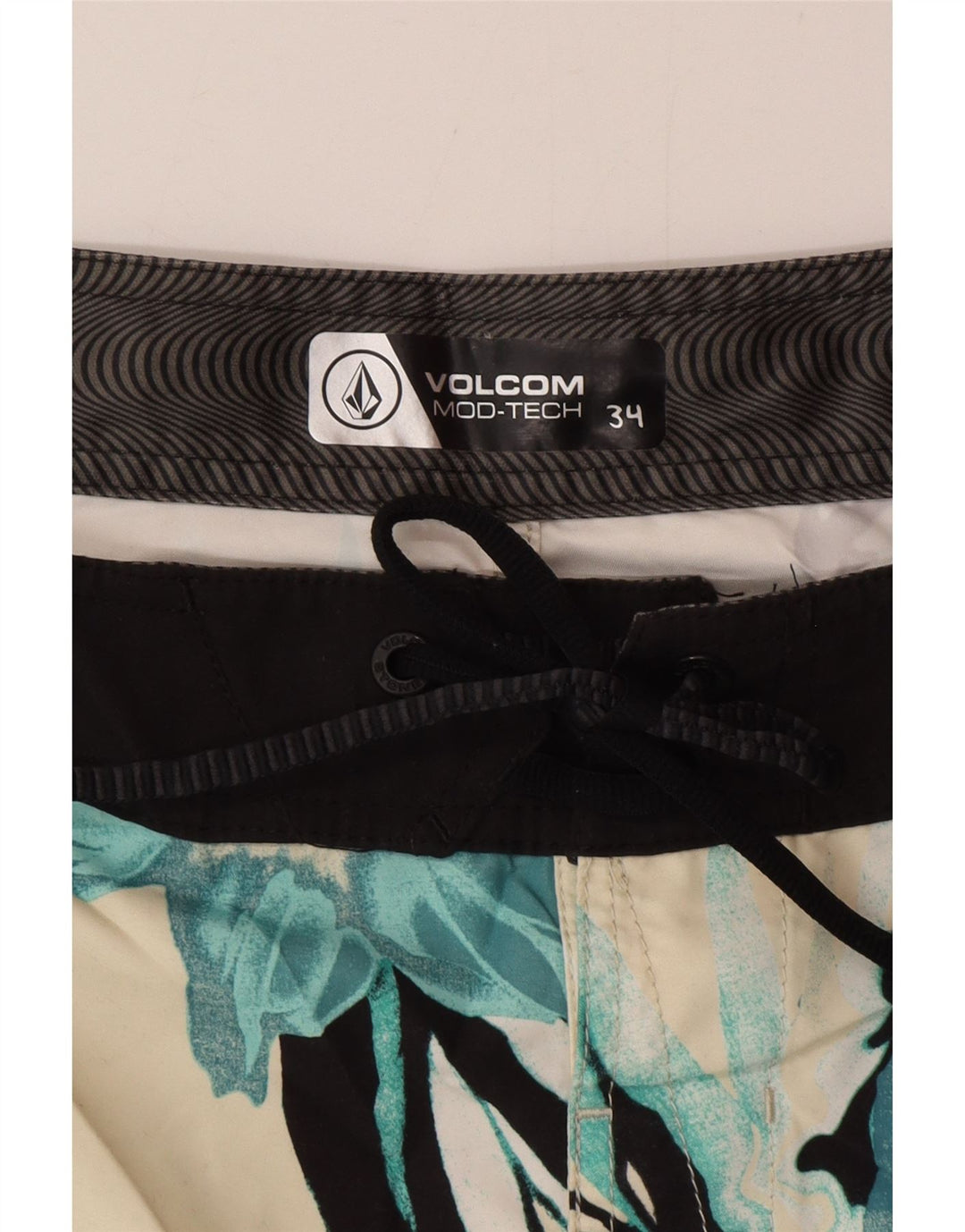 Volcom Mens Graphic Swimming Shorts Large  White Floral