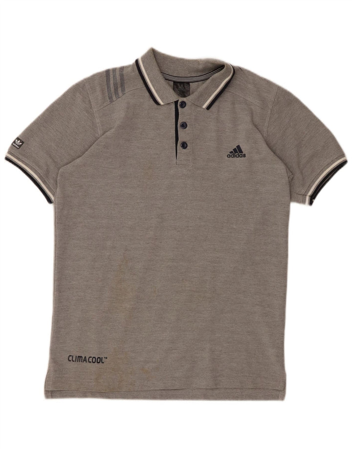 ADIDAS Mens Climacool Polo Shirt Medium Grey