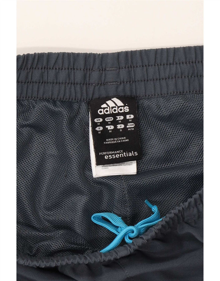 Adidas Mens Tracksuit Trousers Medium Grey Polyester Sports