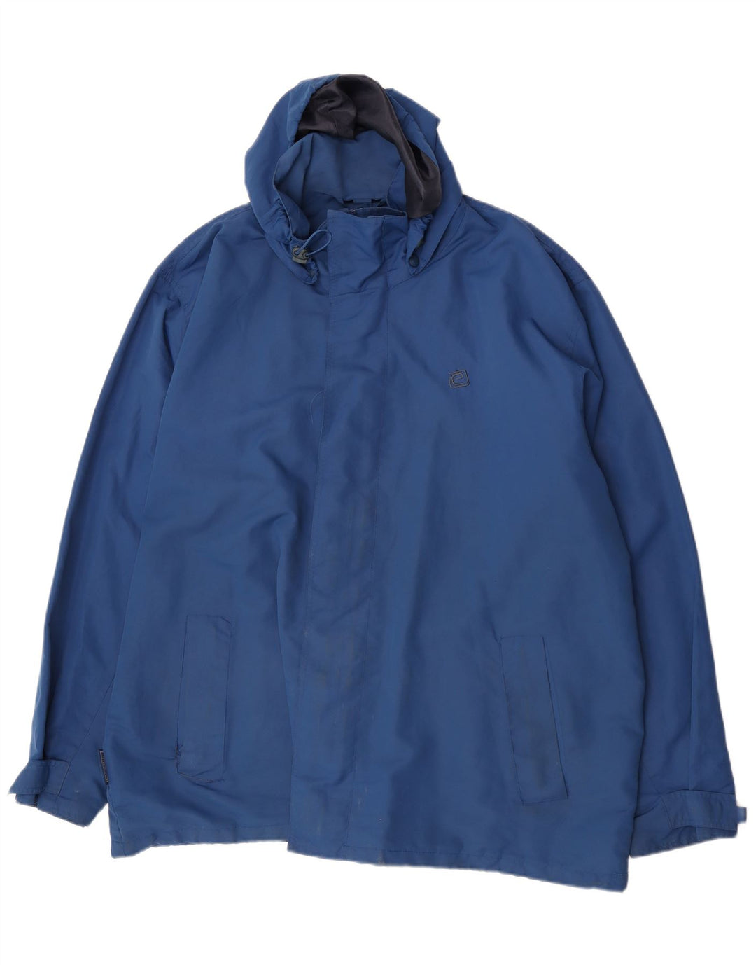 Mountain Essentials Mens Hooded Rain Jacket UK 46 3XL Blue Nylon
