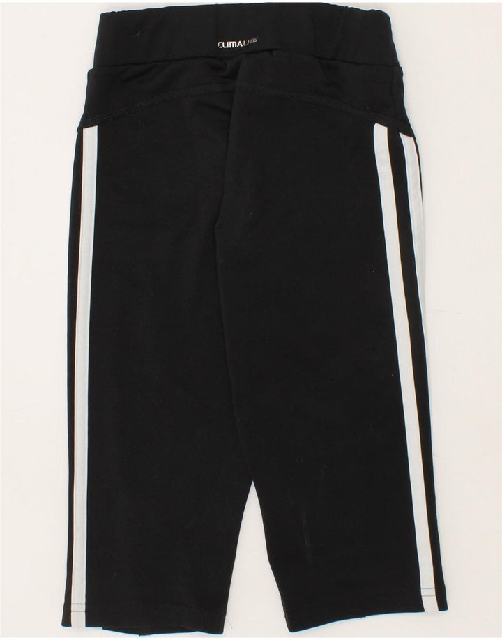 ADIDAS Girls Climalite Tracksuit Trousers 5-6 Years Black Polyester Vintage Adidas and Second-Hand Adidas from Messina Hembry 
