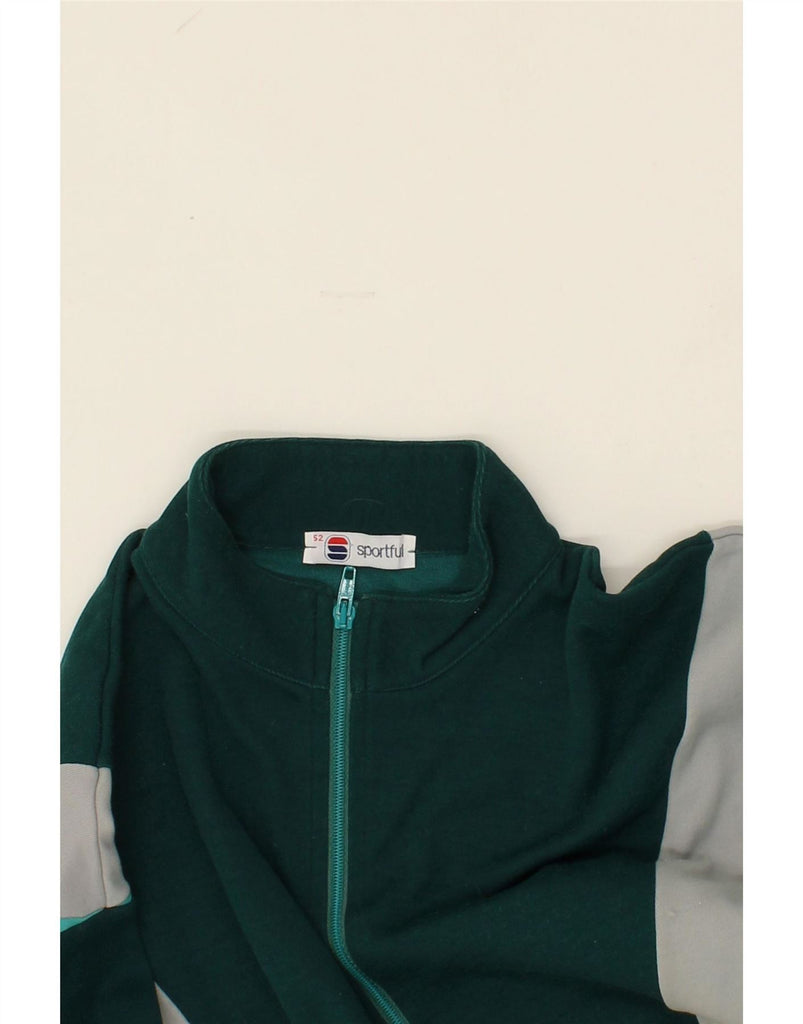 SPORTFUL Mens Tracksuit Top Jacket IT 52 Large Green Colourblock Polyester Vintage Sportful and Second-Hand Sportful from Messina Hembry 