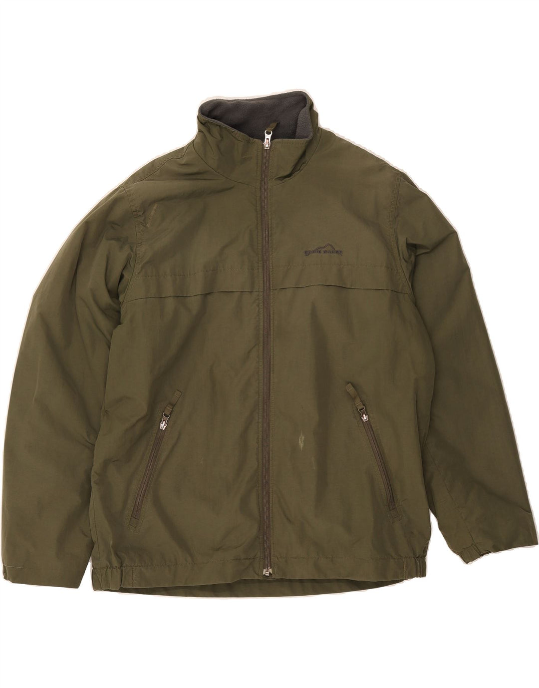 EDDIE BAUER Mens Windbreaker Jacket UK 40 Large Khaki Nylon Vintage Eddie Bauer and Second-Hand Eddie Bauer from Messina Hembry 