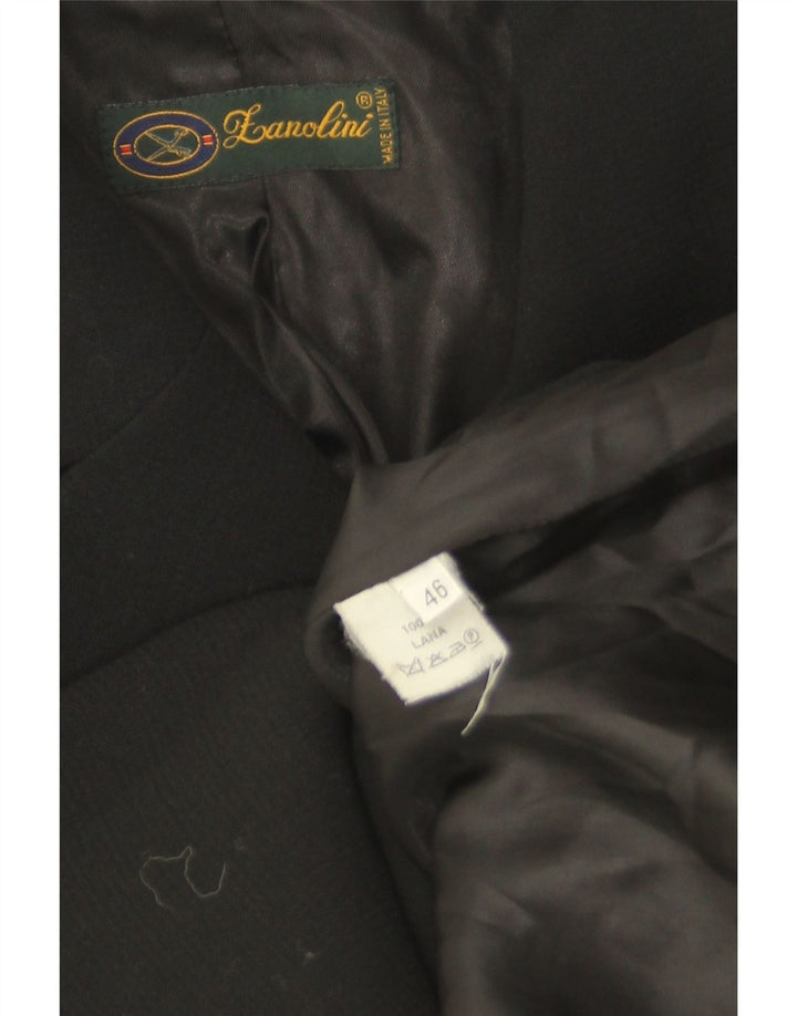 Zanolini Womens Overcoat IT 46 Large Black Wool