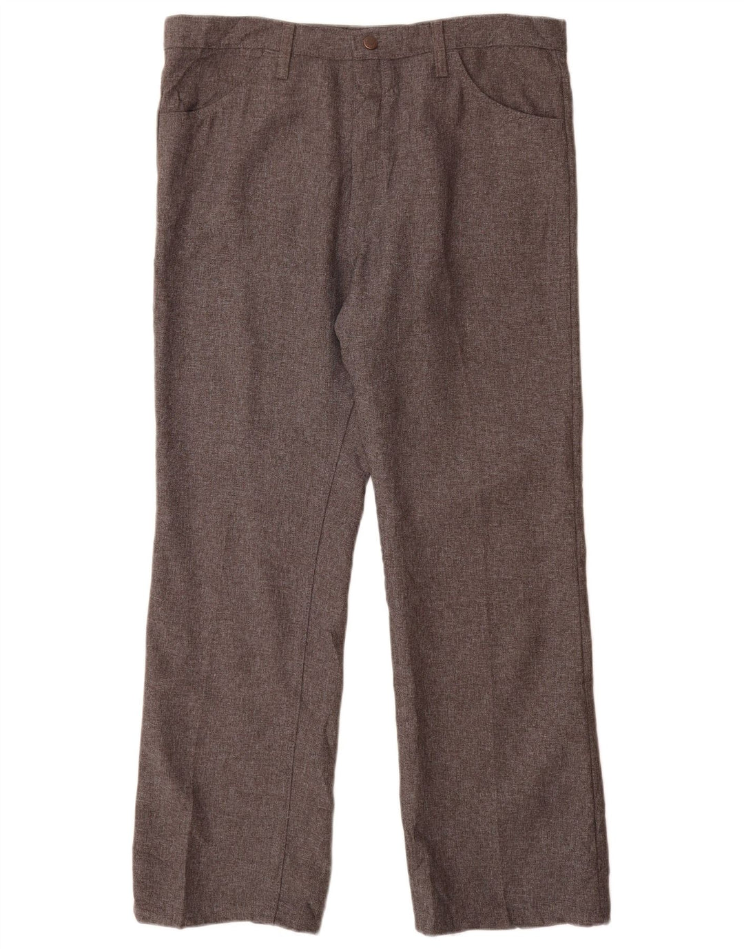 Wrangler Mens Straight Casual Trousers W38 L30 Grey Polyester