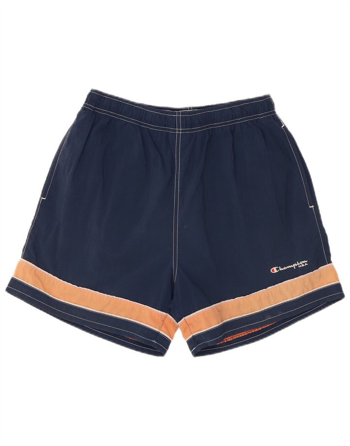 Champion Mens Swimming Shorts Large Navy Blue Colourblock