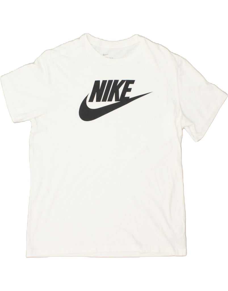 NIKE Mens Graphic T-Shirt Top Large White Cotton | Vintage Nike | Thrift | Second-Hand Nike | Used Clothing | Messina Hembry 