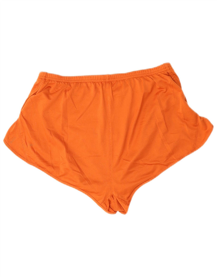 NIKE Womens Sport Shorts UK 12 Medium  Orange Polyester