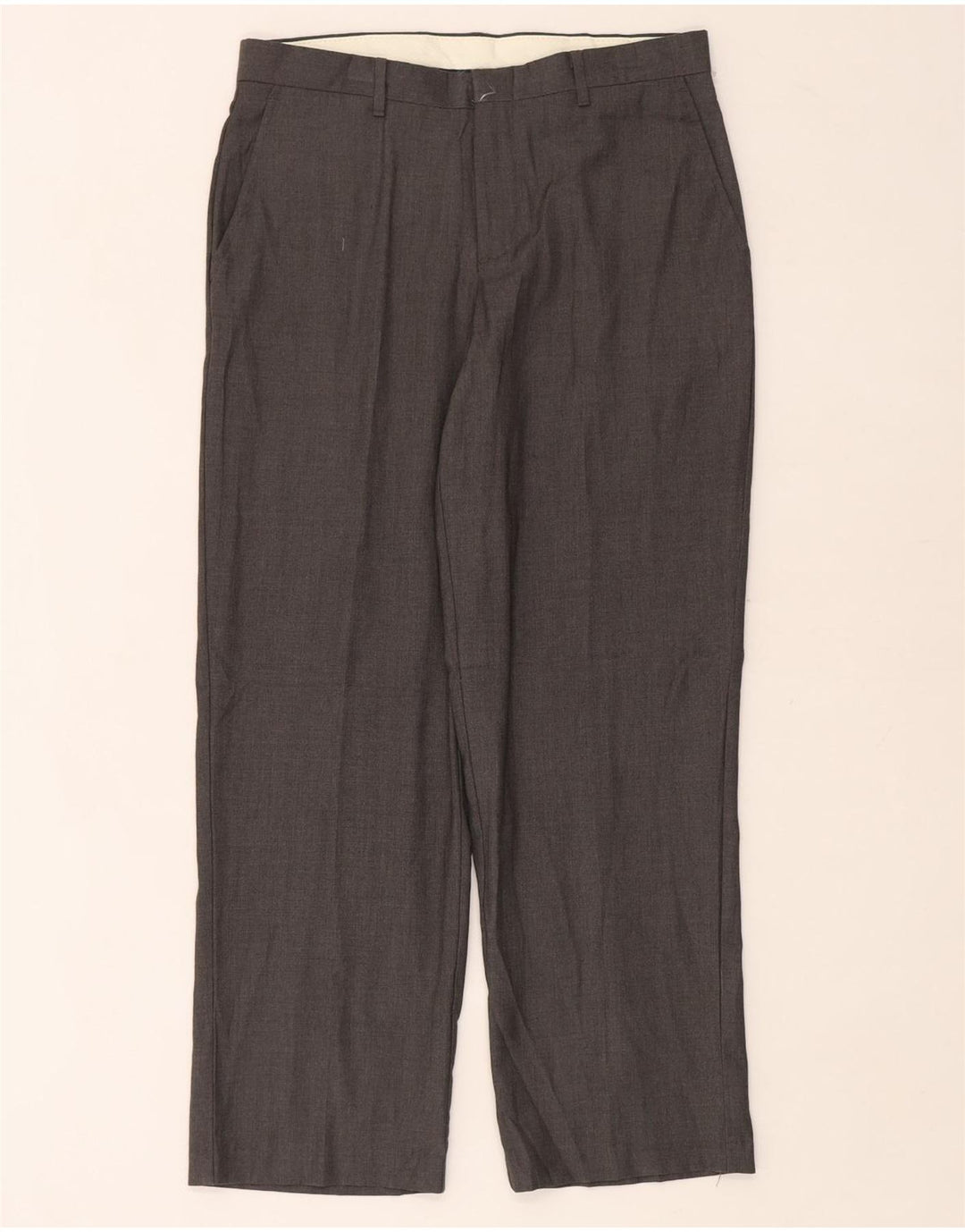 Chaps Boys Husky Straight Chino Trousers 13-14 Years W30 L28 Grey Polyester