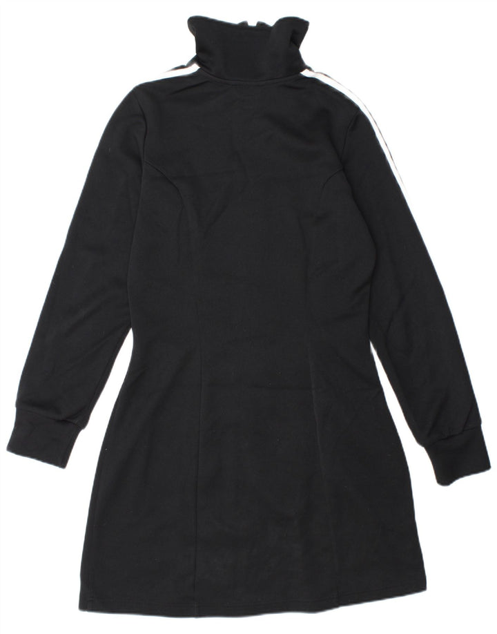 Adidas Womens Longline Tracksuit Top Jacket IT 36 XS Black