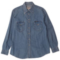 CARRERA Womens Denim Shirt UK 16 Large Blue